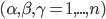(\alpha,\beta,\gamma=1,...,n)