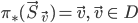 \pi_{\ast}(\vec{S}_{\vec{v}})=\vec{v},\,\vec{v}\in\,D