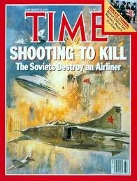 Обложка журнала Time, посвященная теме сбитого в 1983 Боинга