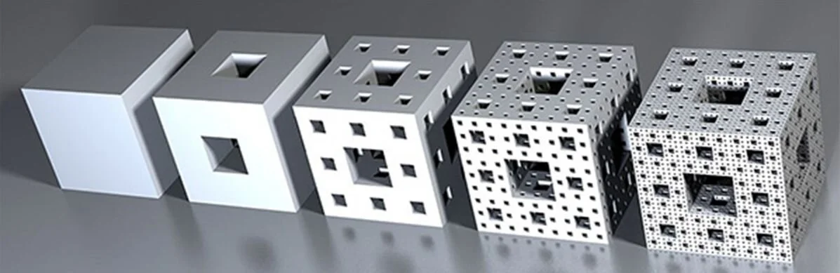 Последовательные итерации построения губки Менгера