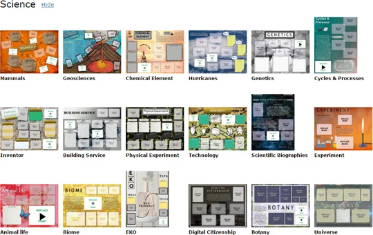 Шаблоны интерактивных плакатов в категории Наука
