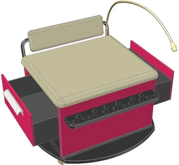 Трехмерная модель ремонтного стула