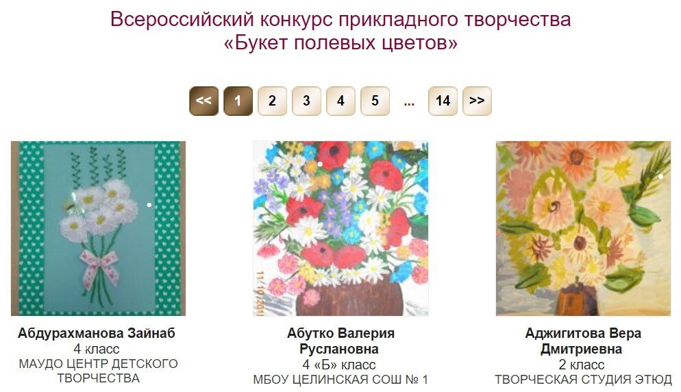 Работы участников