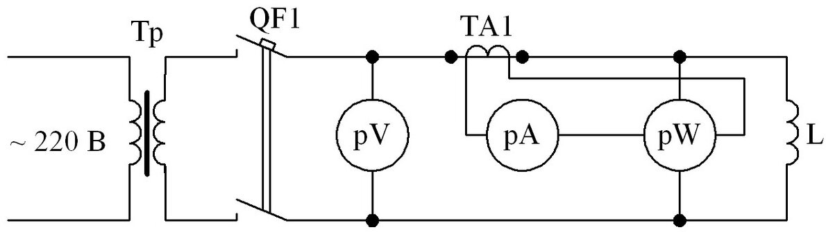 Схема включения приборов
